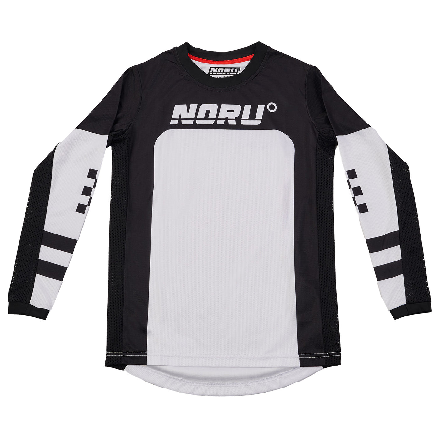 Noru Off-Road JMX Youth Vented Jersey White/Black - Front View