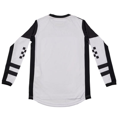 Noru Off-Road JMX Youth Vented Jersey White/Black - Rear View