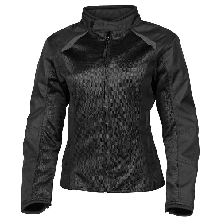 Noru Women's Josei Mesh Jacket Black - Front View