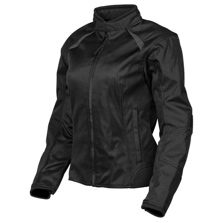 Noru Women's Josei Mesh Jacket Black - Front Side View