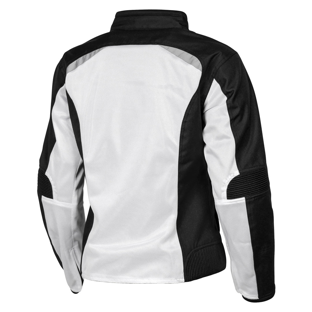 Noru Women's Josei Mesh Jacket White/Black - Rear View