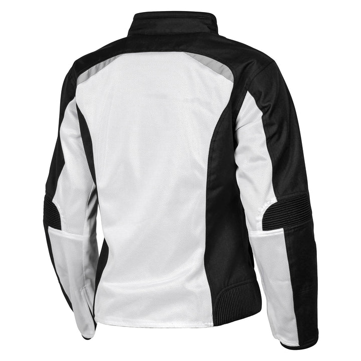 Noru Women's Josei Mesh Jacket White/Black - Rear View