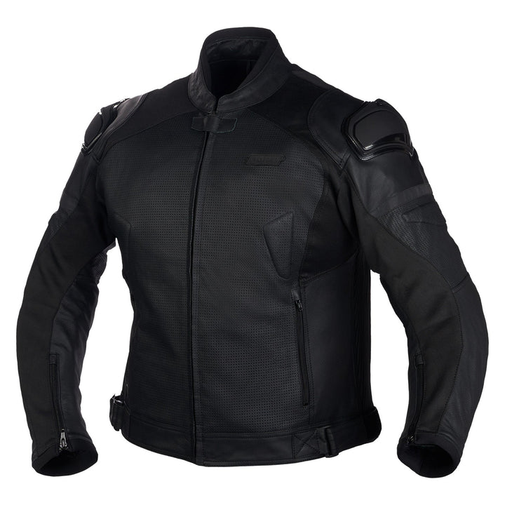 Noru Kaneda Leather Jacket Black - Front View