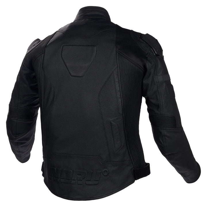 Noru Kaneda Leather Jacket Black - Rear View