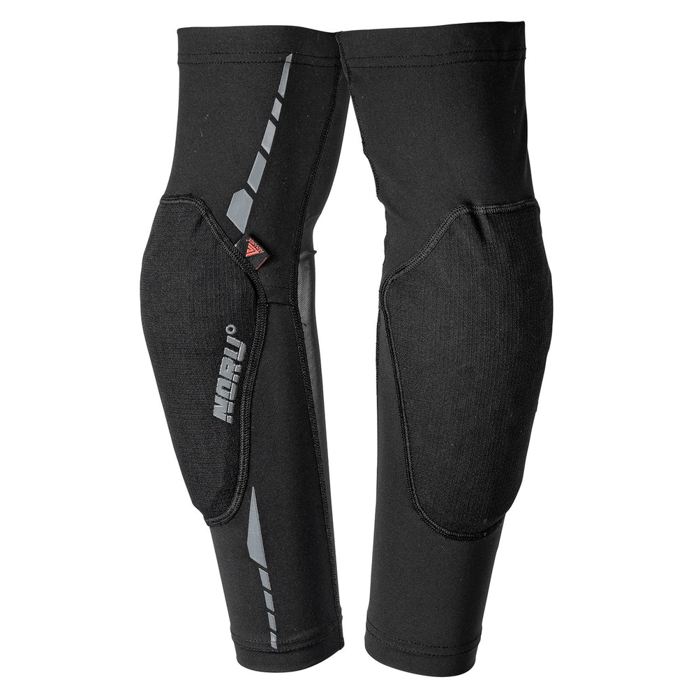 Noru Off-Road Mamoru Armanox Elbow Guards Black - Front Side and Side Views of Pair