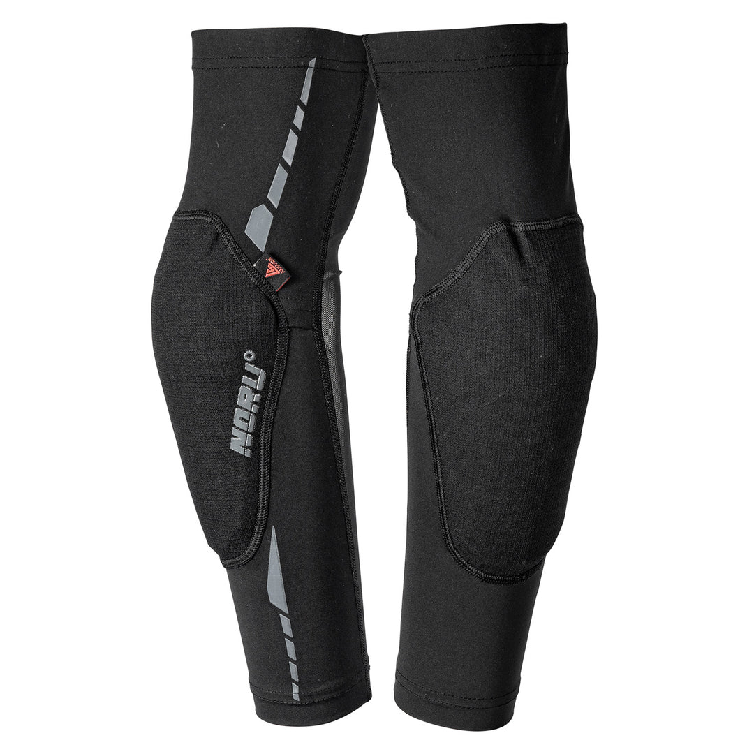 Noru Off-Road Mamoru Armanox Elbow Guards Black - Front Side and Side Views of Pair