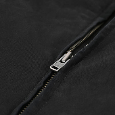 Noru Spanner Jacket Black - Close-Up of Front Zipper