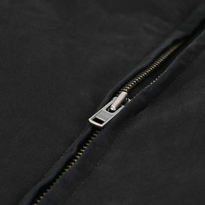 Noru Spanner Jacket Black - Close-Up of Front Zipper