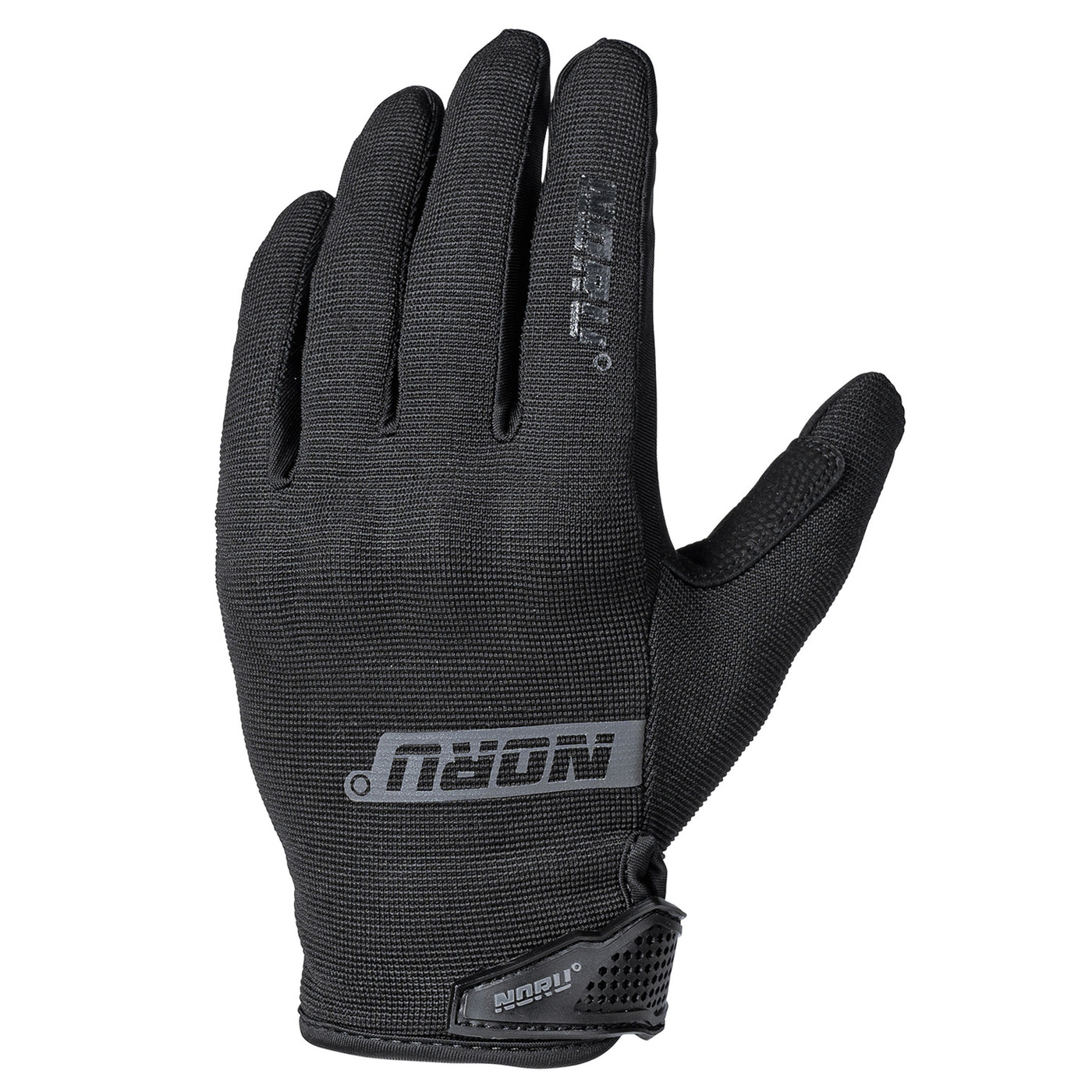 Noru Sugo Knuckle Armor Gloves Black - Back of Hand Side View