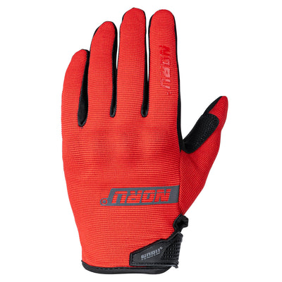 Noru Sugo Knuckle Armor Gloves Red - Back of Hand View