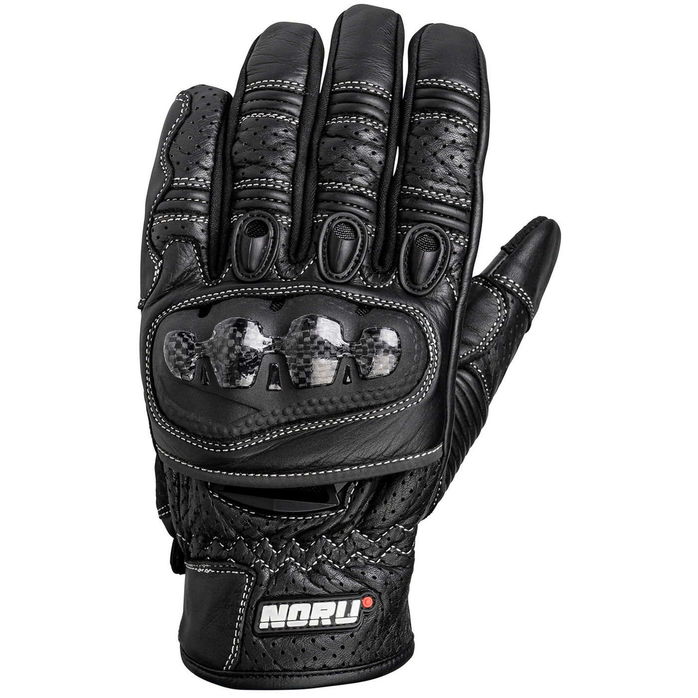 Noru Tekko Gloves Black - Back of Hand View