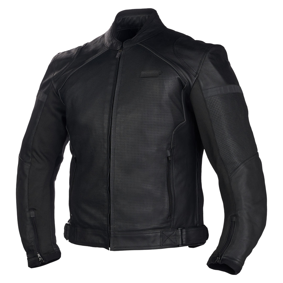 Noru Tetsuo Leather Jacket Black - Front View