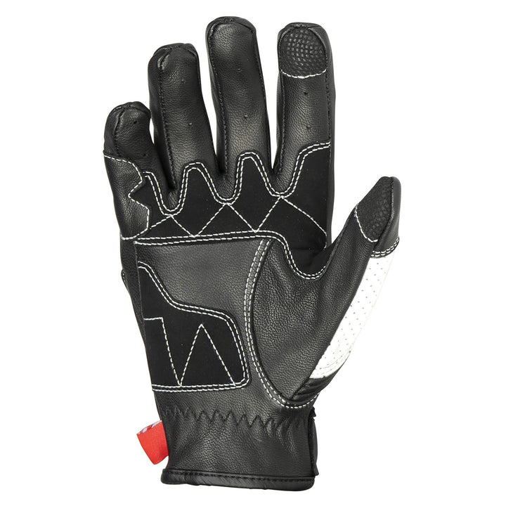 Noru Women's Furo Leather Gloves White/Black - Palm View