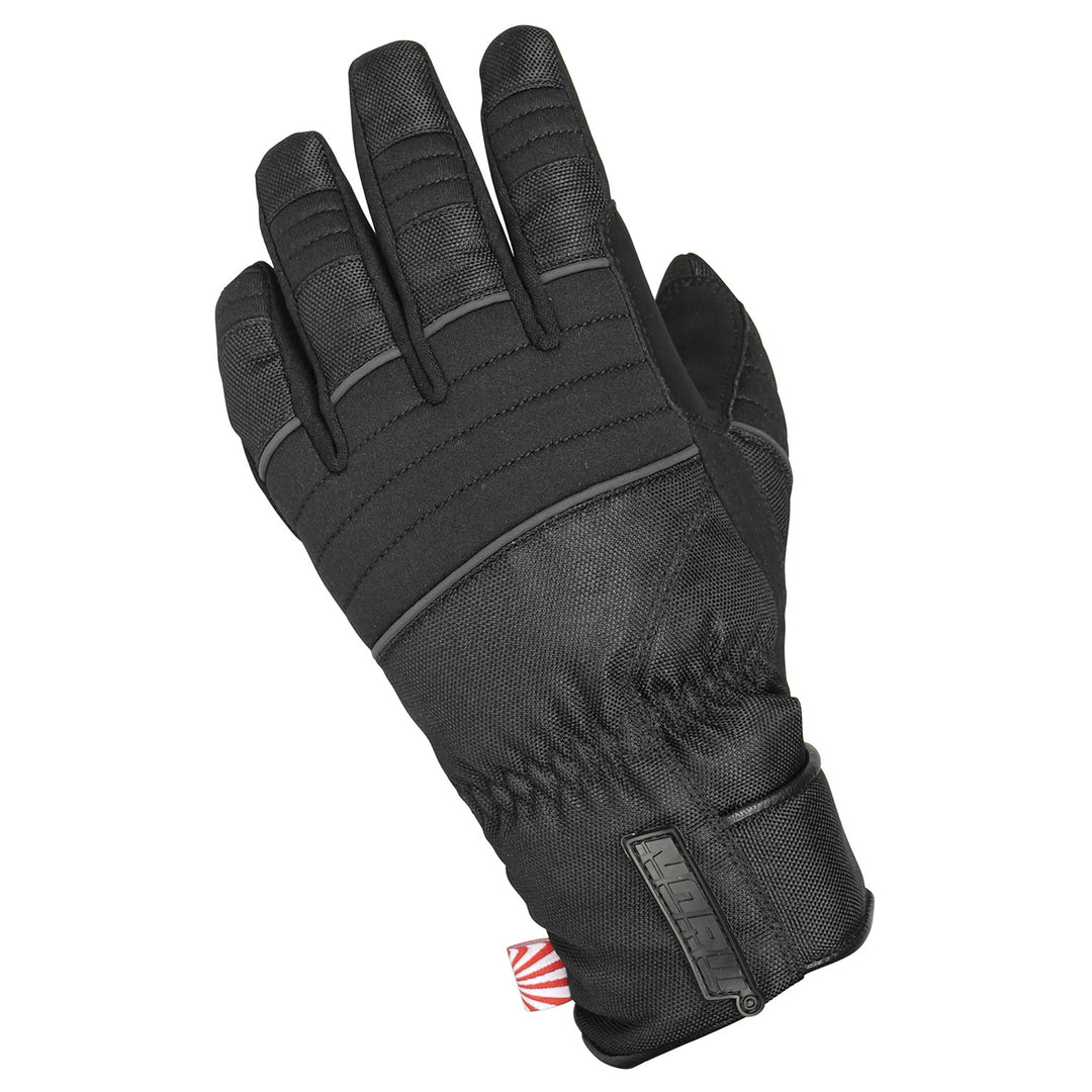 Noru Women's Kiji Waterproof Gloves Black - Back of Hand View