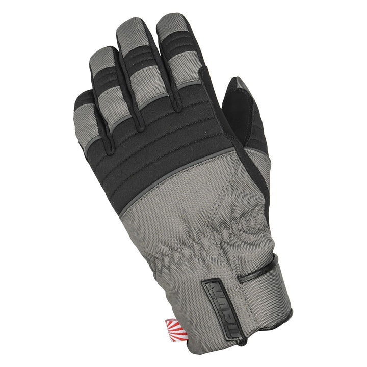 Noru Women's Kiji Waterproof Gloves Gun/Black - Back of Hand View