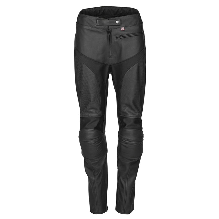 Noru Women's Kuro Leather Pants Black - Front View