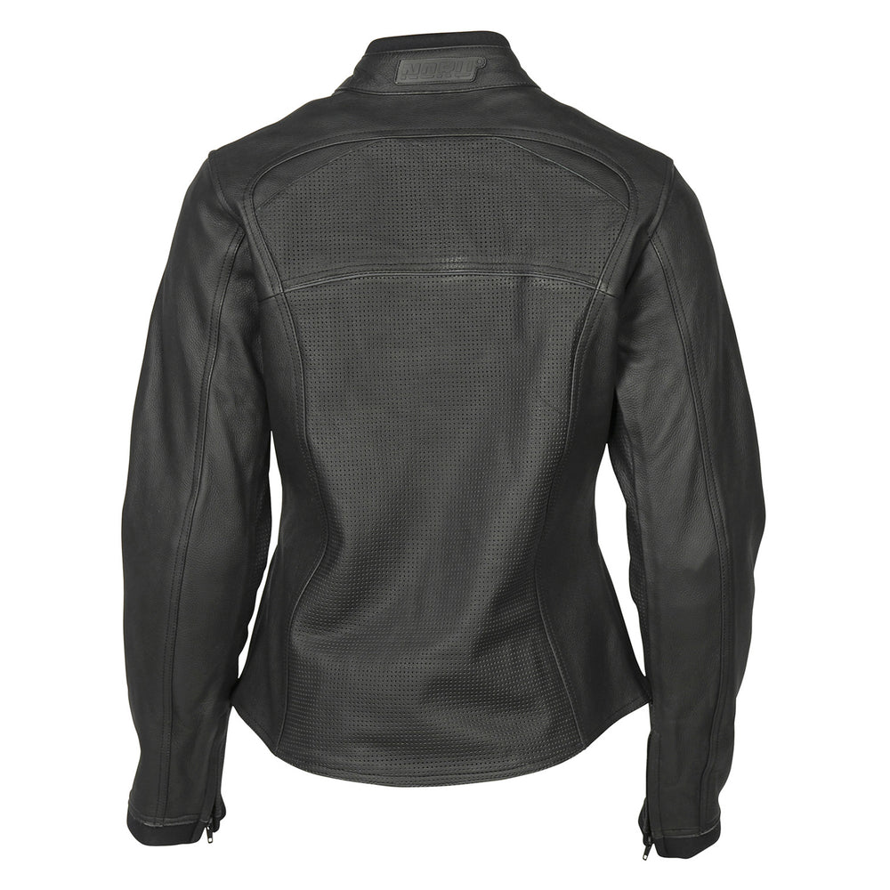 Noru Women's Maruchi Leather Jacket Black - Rear View