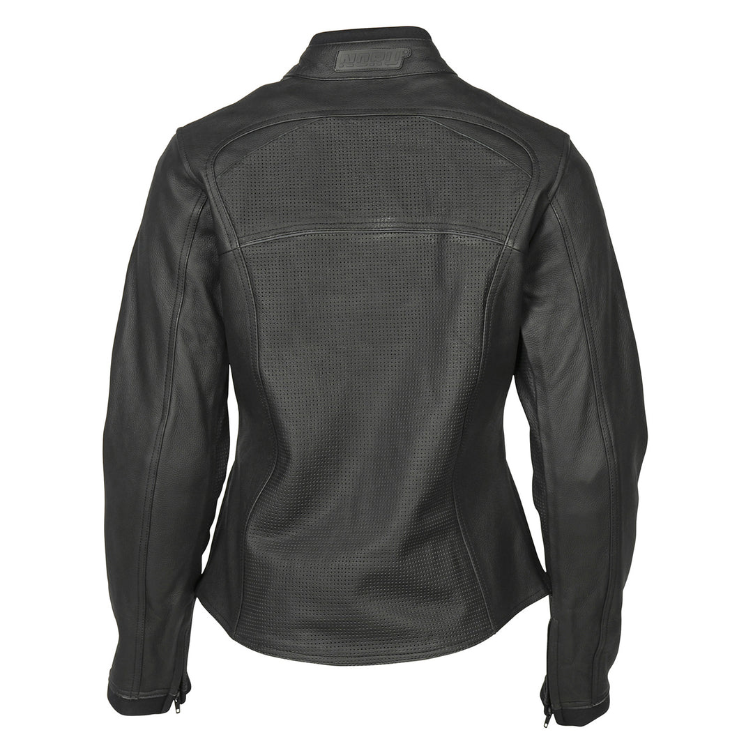Noru Women's Maruchi Leather Jacket Black - Rear View
