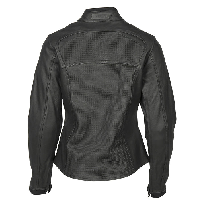 Noru Women's Maruchi Leather Jacket Black - Rear View