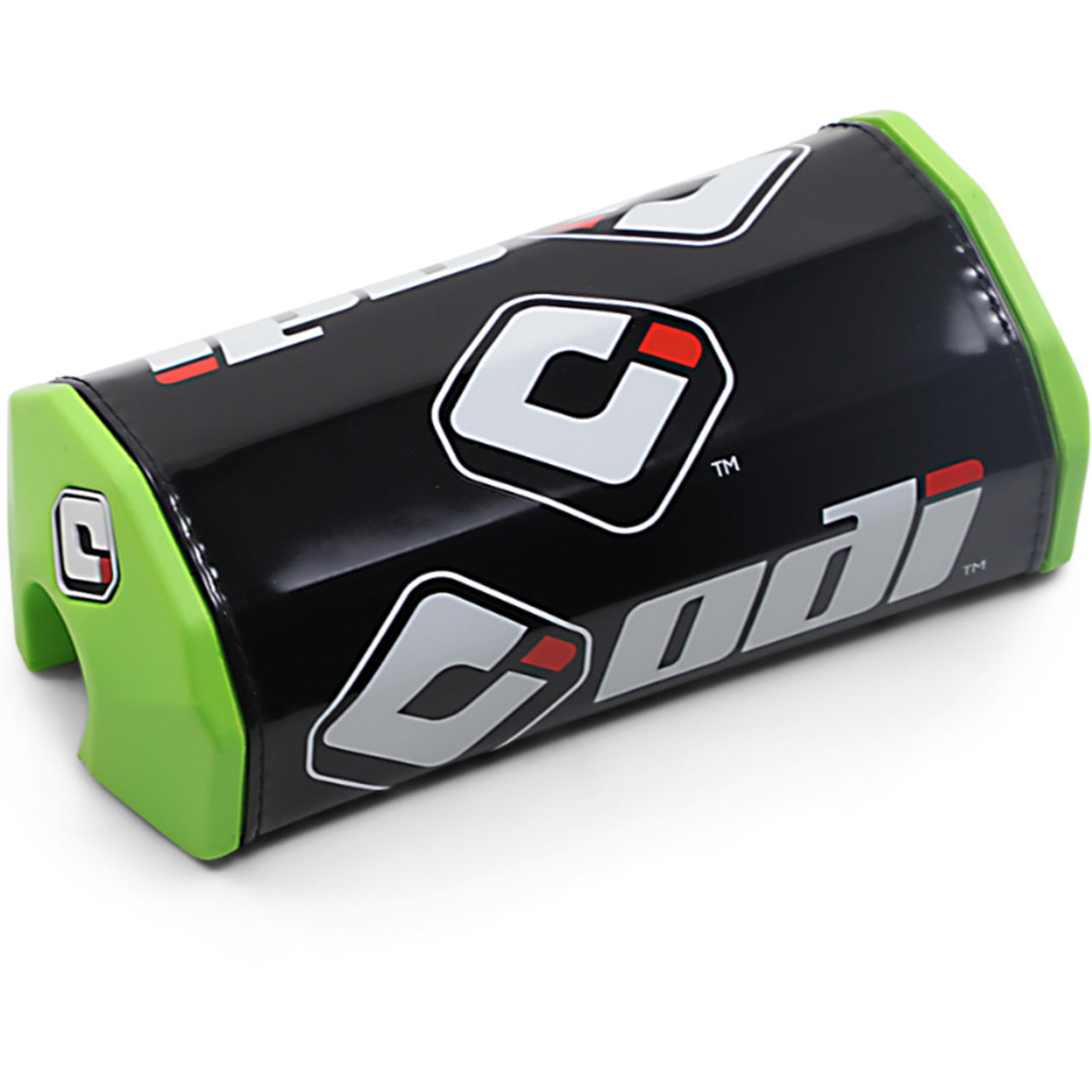 ODI Oversized Handlebar Pads Green - Angled Front View