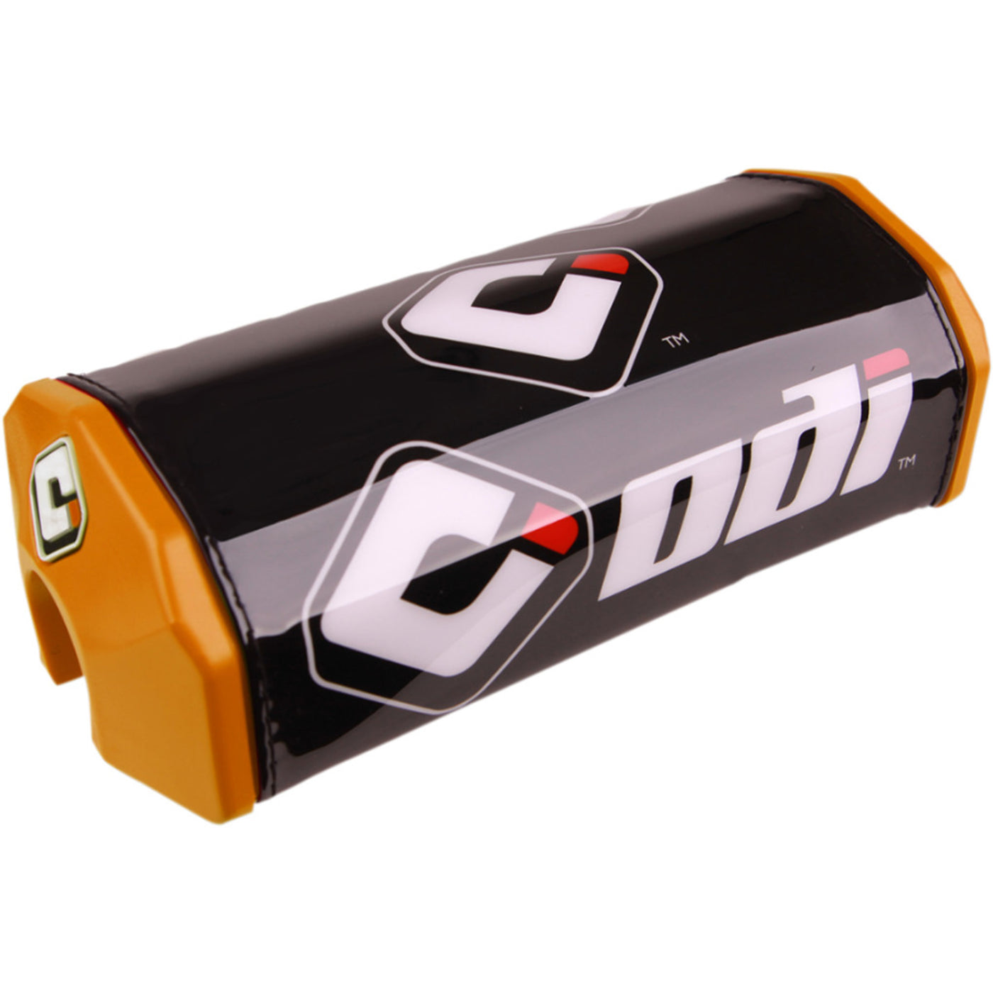 ODI Oversized Handlebar Pads Orange - Angled Front View