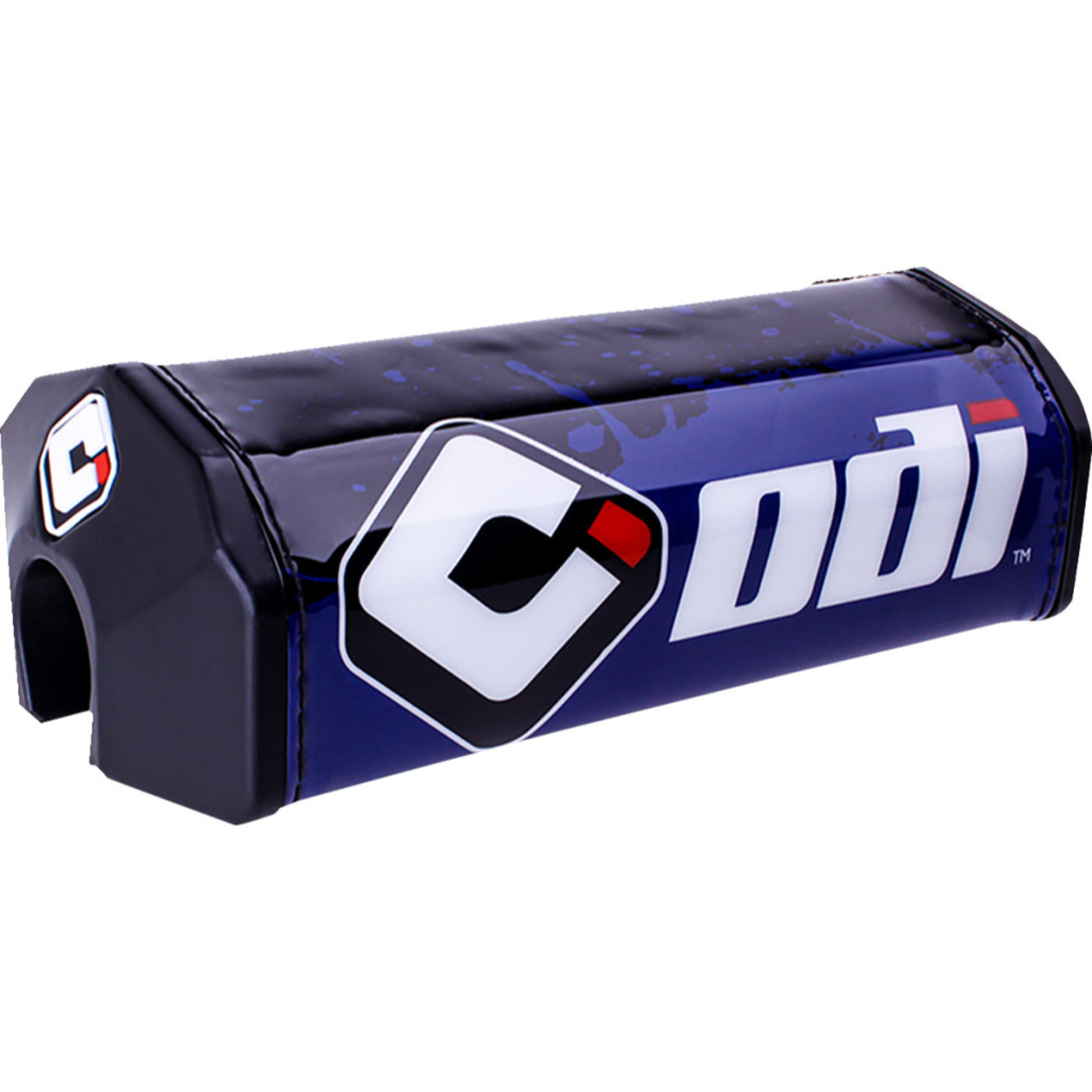 ODI Oversized Handlebar Pads - Splatter Blue/Black - Angled Front View