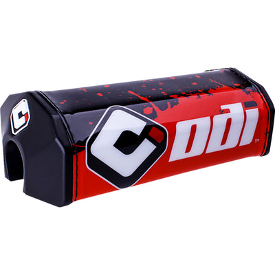 ODI Oversized Handlebar Pads - Splatter Red/Black - Angled Front View