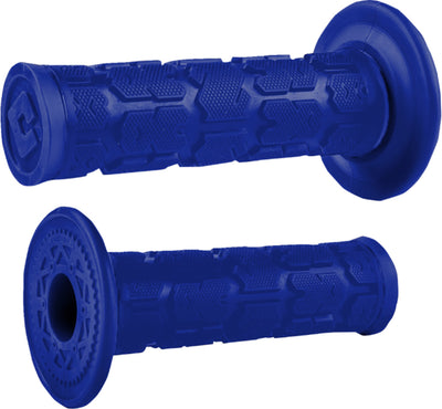 ODI Rogue MX Single-Ply Grips Blue - Front View