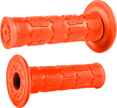 ODI Rogue MX Single-Ply Grips Orange - Front View