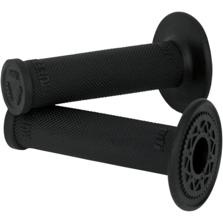 ODI Ruffian MX Single-Ply Grips - No Waffle Black - Front View
