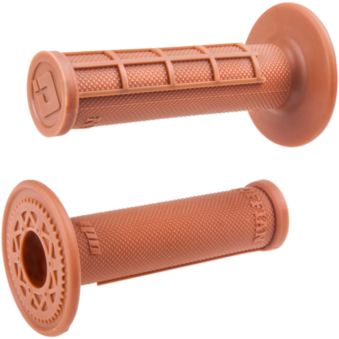 ODI Ruffian MX Single-Ply Grips - Half Waffle Gum - Front View