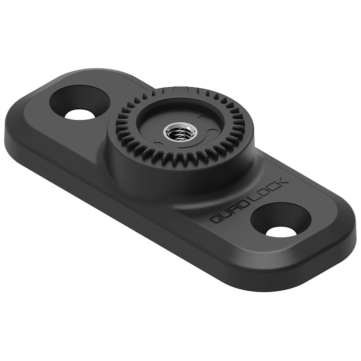 Quad Lock 360 Base - Flat Rectangle Base 2 Hole - Angled Side View