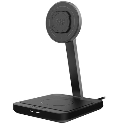 Quad Lock MAG Dual Desktop Wireless Charger - Angled Side View