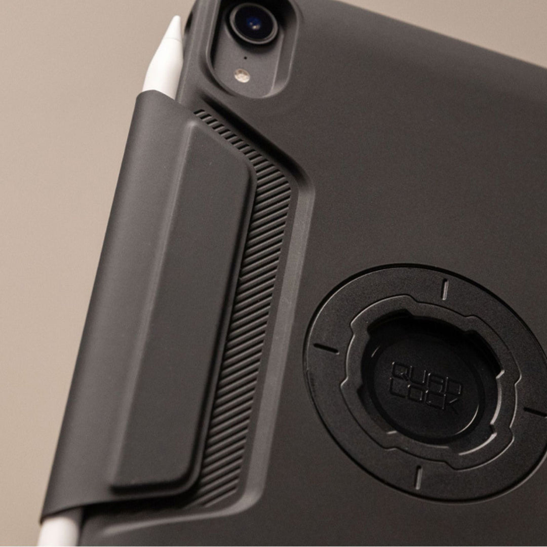 Quad Lock iPad Folio - iPad Mini 6 Original - Close-Up of Apple Pen Side Pocket Holder