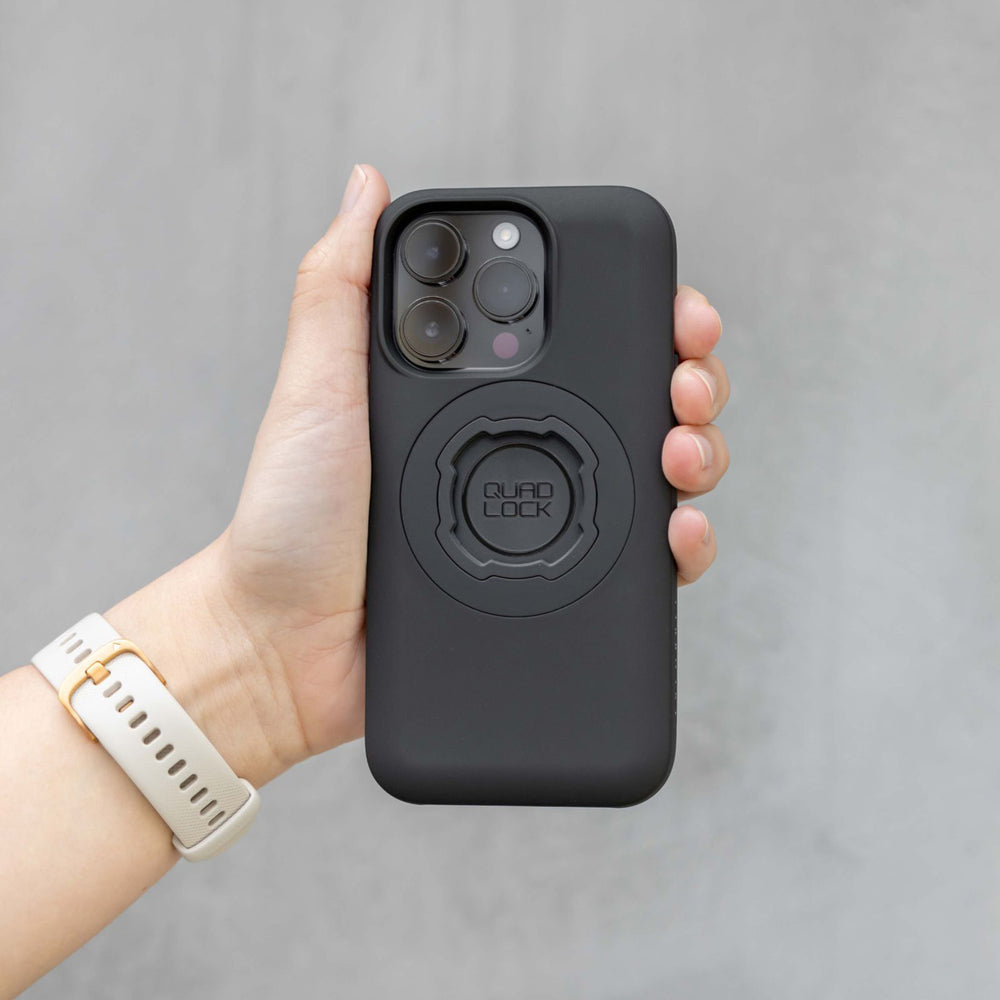Quad Lock MAG Ring Black - Lifestyle of MAG Ring on Phone Case