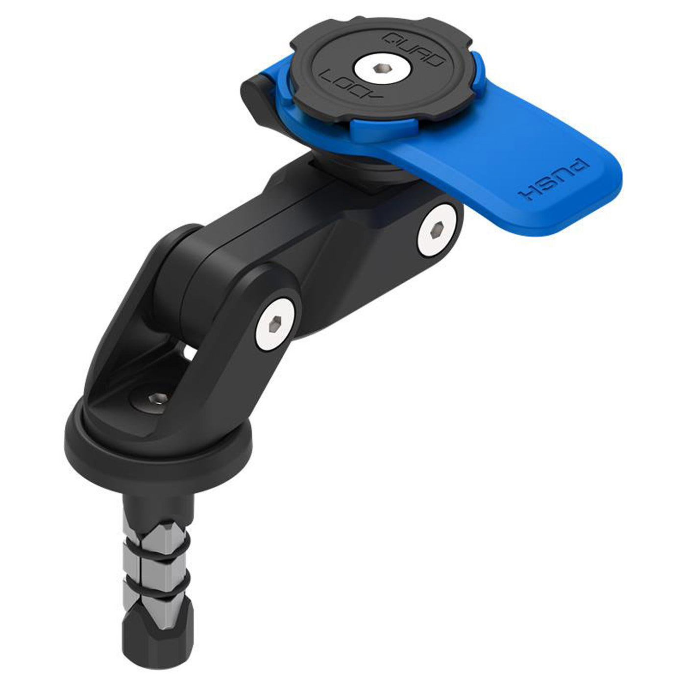 Quad Lock Motorcycle Fork Stem Mount V2 - Angled Side View