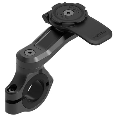 Quad Lock Motorcycle Handlebar Mount Pro Black - Angled Side View