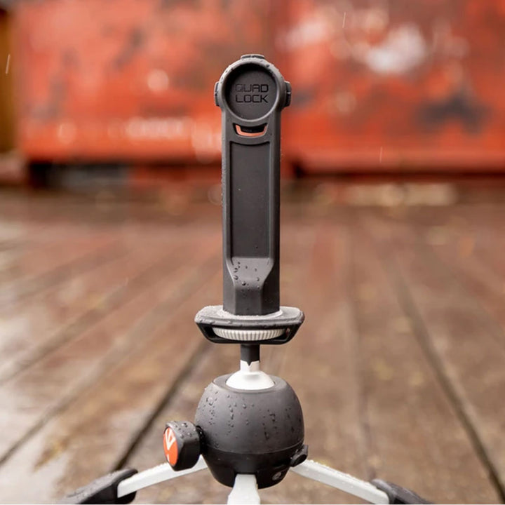 Quad Lock Tripod Adaptor (V3) - Lifestyle Close-Up of Adaptor on Tripod