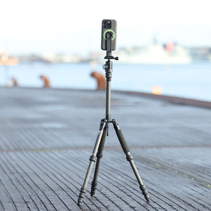 Quad Lock Tripod Adaptor (V3) - Lifestyle of Phone on Tripod