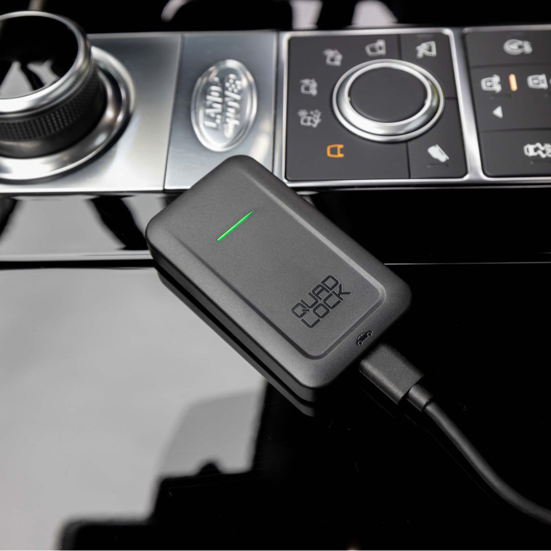 Quad Lock Wireless CarPlay Adaptor - Lifestyle of Adaptor on Center Console