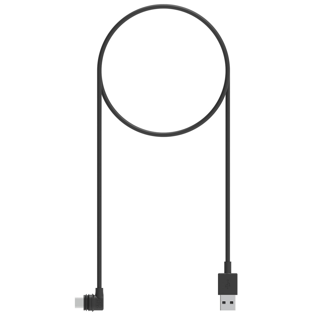 Quad Lock Weatherproof Wireless Charging Head USB Cable - Right Angle - Full View