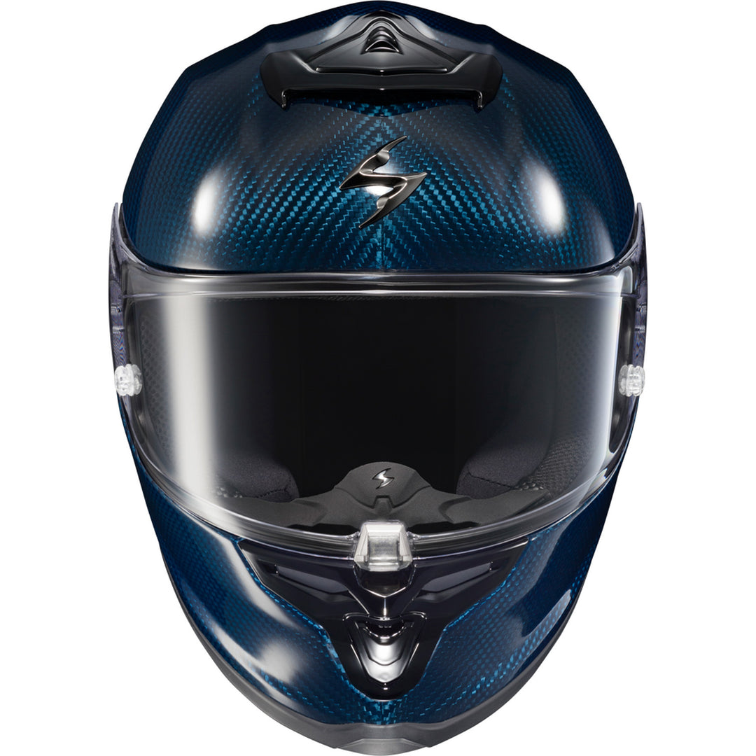 SCORPION EXO EXO-R1 Air Carbon Helmet Carbon Blue - Front View