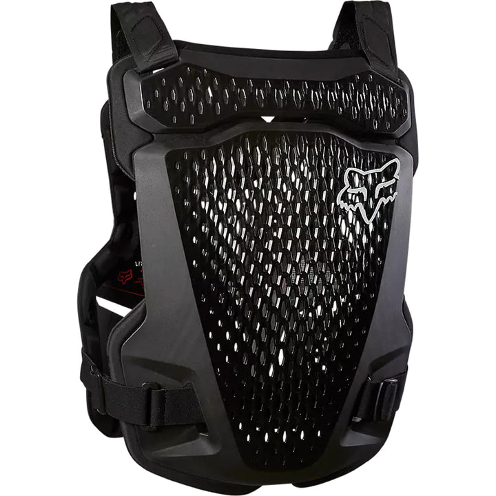 Fox Racing R3 Chest Guard Black - Rear View with Shoulder Pads Removed