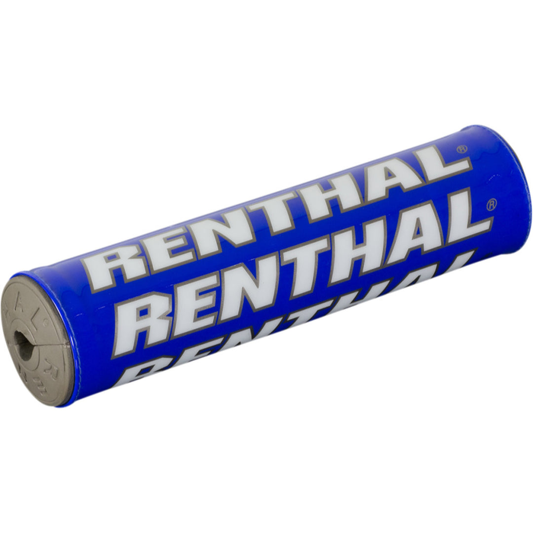 Renthal SX Crossbar Pad - Mini 7" Blue - Angled Front View