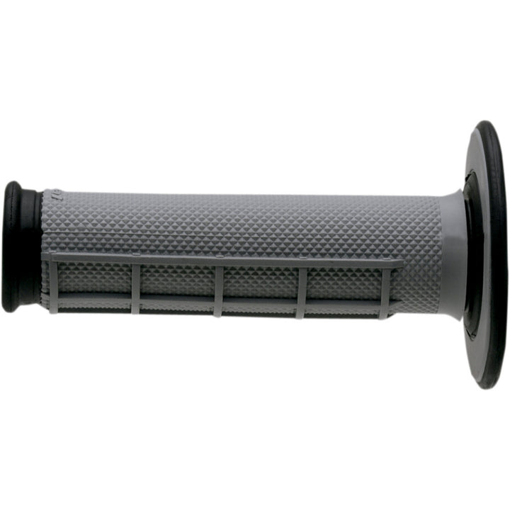 Renthal Dual-Compound Grips - Half-Waffle Gray - Full View