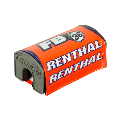 Renthal Fatbar36 Pads Orange/Blue/White - Angled Front View