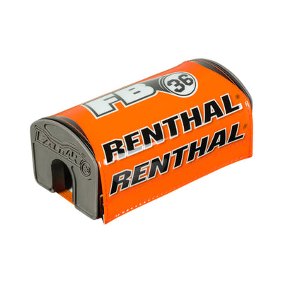 Renthal Fatbar36 Pads Orange/White/Black - Angled Front View