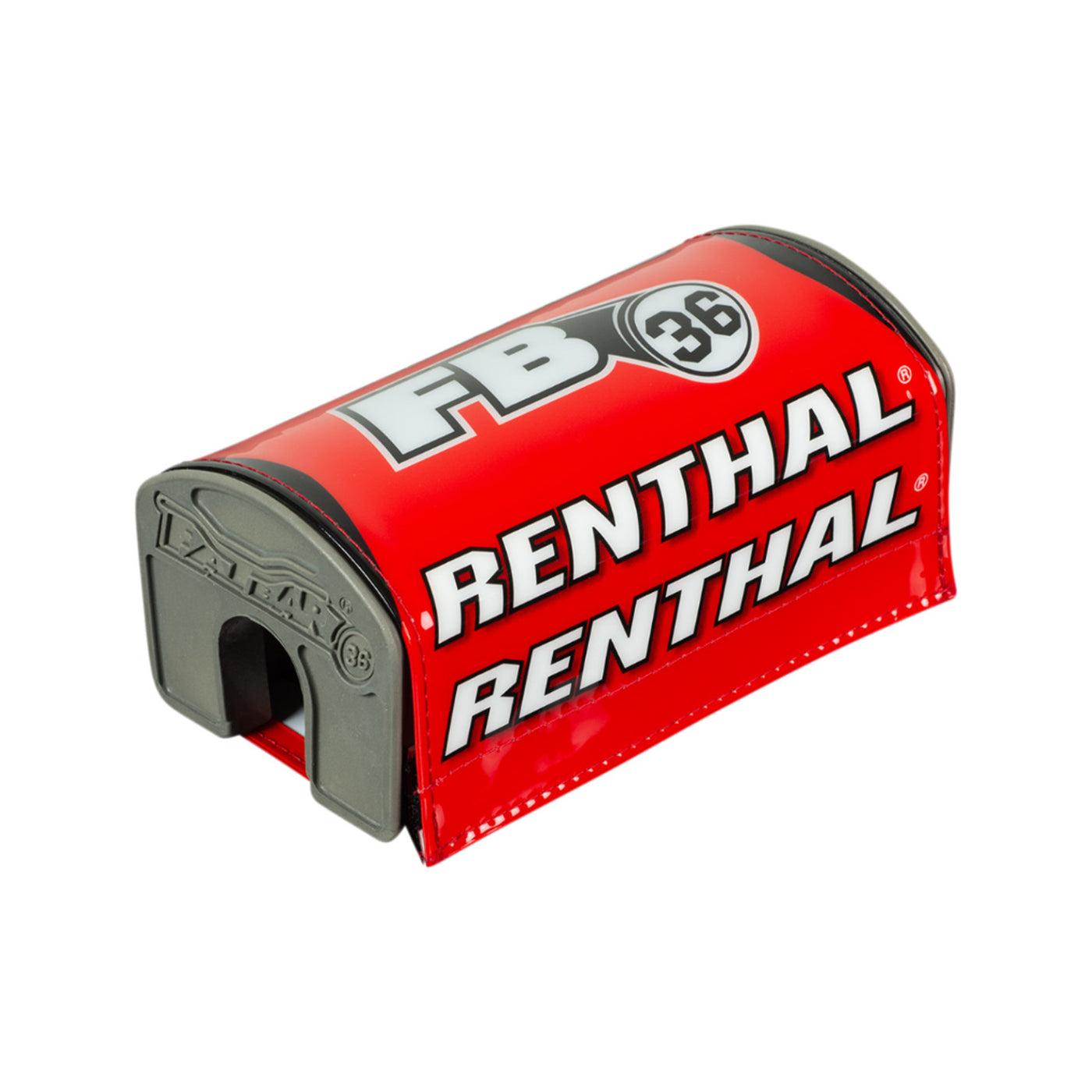 Renthal Fatbar36 Pads Red/Black/White - Angled Front View