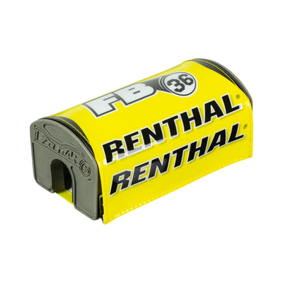 Renthal Fatbar36 Pads Yellow/White/Black - Angled Front View