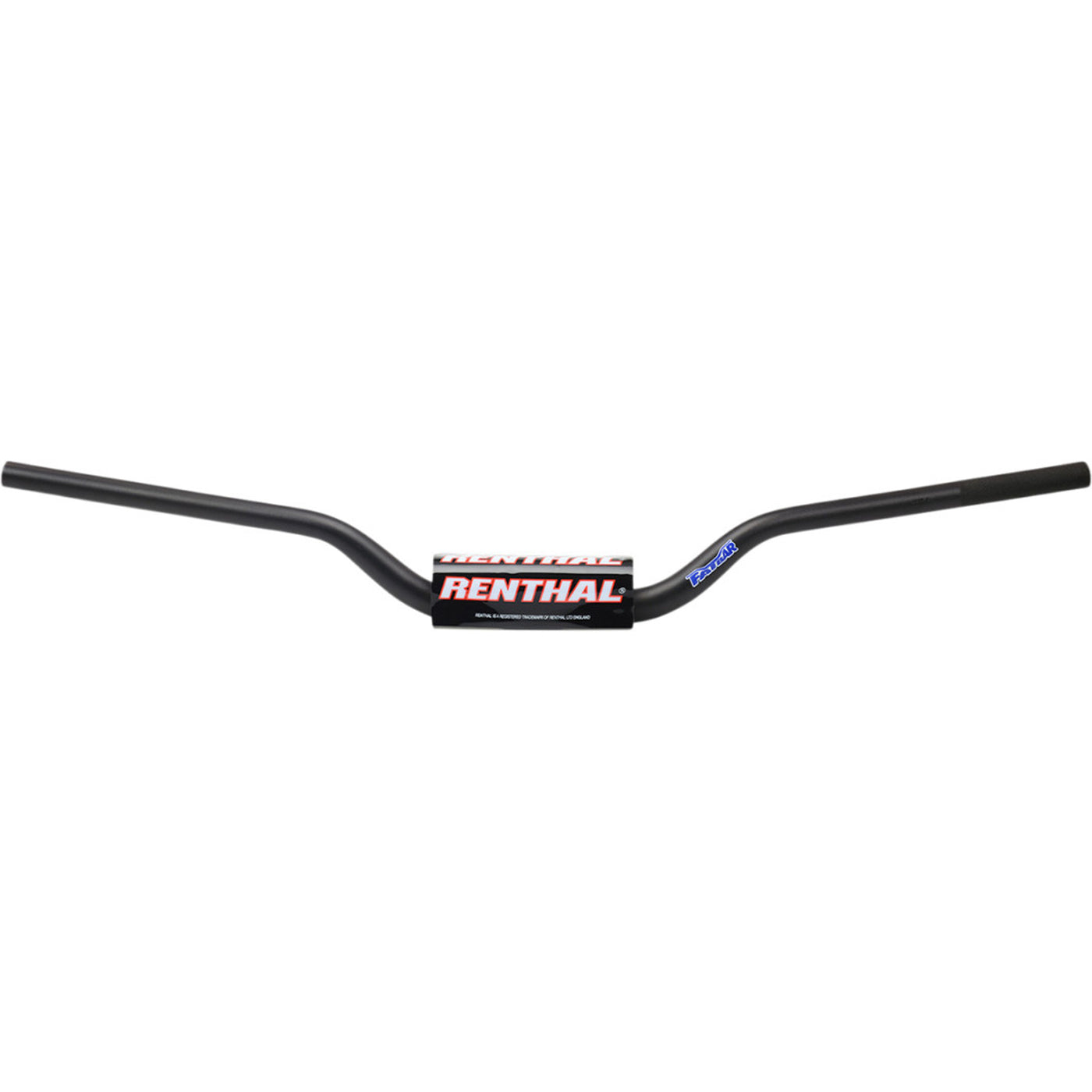 Renthal Fatbar Handlebars - Trials 100 Bou/Lampkin Black - Front View